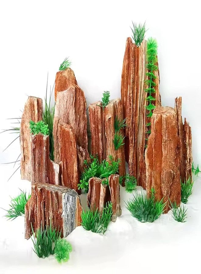 RUKDA Redwood Petrified Stone for Aquarium & Garden Decor - Aquascaping Rocks for Fish Tanks, Terrariums, Landscaping & Water Features - Unique Miniature Rock Formation Look (Redwood Rock, 1 Kg) - Image 2